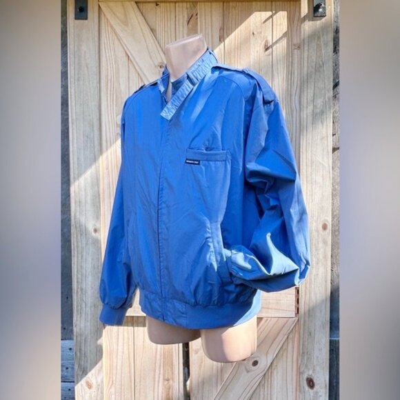 Vintage Retro 80s Mens Blue Members Only Bomber Windbreaker Jacket~XL~ - Picture 2 of 7